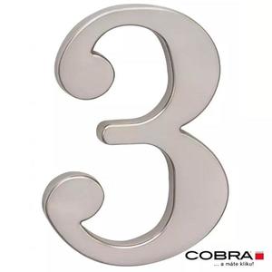 Cislo 3D nikl matny 3 - 10 cm obraz