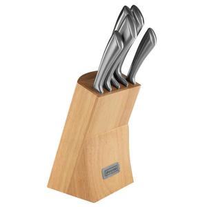 Sada 5 nožů. nerez/ dřevěný blok stříbrná obraz