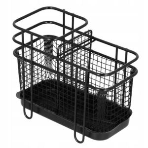 Sušák na nádobí černá 9, 5x14, 5x18, 4 cm obraz
