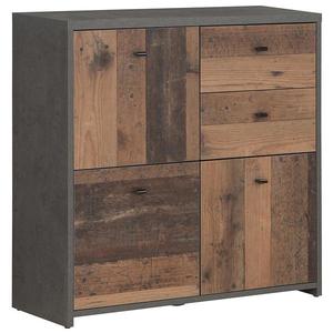 Komoda BEST CHEST old wood vin/beton 3D2S SQNK223-C764 obraz