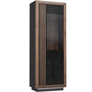 Vitrína ACHACY dub ušlechtilý/černá 197x73, 3x42, 3 cm obraz