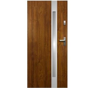 Vchodové dveře Temida SL P55 90P zlatý dub 2070x1000x55 mm obraz