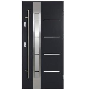 Vchodové dveře Luna S68 2ZA 90P antracit antaba 160 2070x1000x68 mm obraz