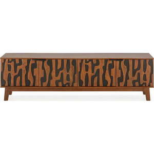 Hnědý TV stolek z mangového dřeva 180x50x40 cm Kantu – MOME obraz