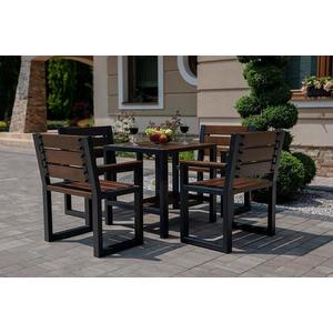 Zahradní souprava Moderní 1 s područkami ořech 73x73x73 obraz