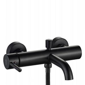 Vanová baterie se sprchovým setem Rea Lungo černá obraz