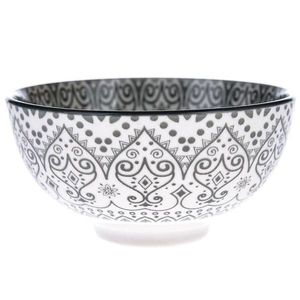 Porcelánová miska 12x5.5x12cm bílá, černá obraz