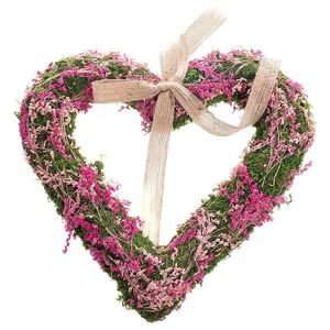 Závěsné srdce se sušenými květy (mech) 30 cm HEA004 obraz