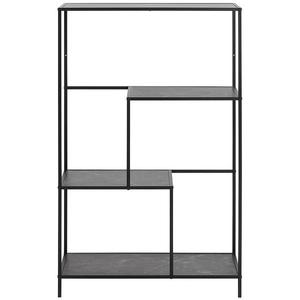 Polička black marble 114x72x32 cm obraz