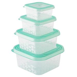 Sada 4 dóz Ori box hranaté 0.25l+0.45l+0.8l+1.25l zelená obraz