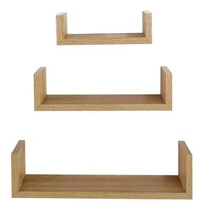 Závěsné police 3 ks PD11039 přírodní dřevo obraz