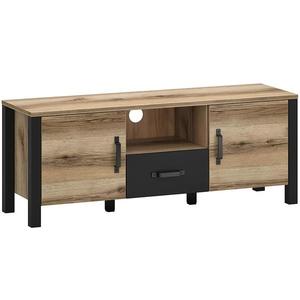 TV skříňka 2d1s Derby B Light + Black obraz