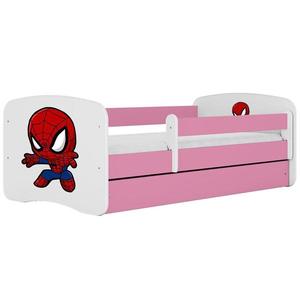 Dětská postel Babydreams+SZ+M růžová 80x180 Spider-man obraz