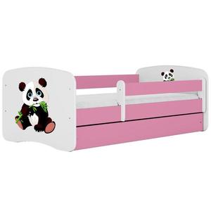 Dětská postel Babydreams+SZ+M růžová 70x140 panda 2 obraz