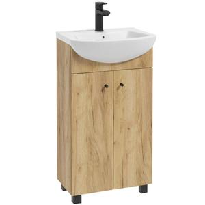 Skříňka s umyvadlem Pik 50 zlatý dub obraz