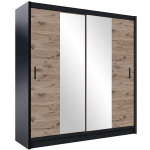 Skříň Lizbona 2 203 černá/dub viking obraz