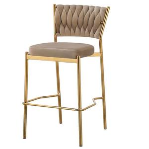 Barová židle Glamour 12515 béžová/zlatá obraz