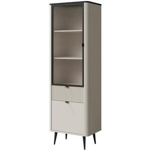 Vitrína Marly 3 kašmír/šedý kámen obraz