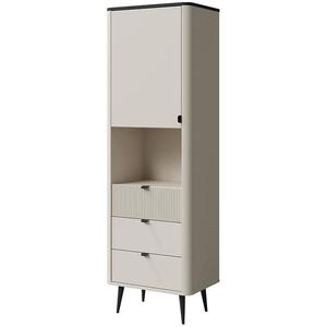 Vitrína Marly 4 kašmír/šedý kámen obraz