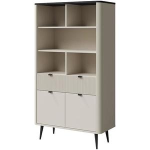 Vitrína Marly 5 kašmír/šedý kámen obraz