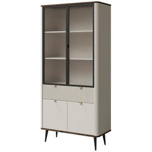 Vitrína Marly 2 ořech/kašmír obraz