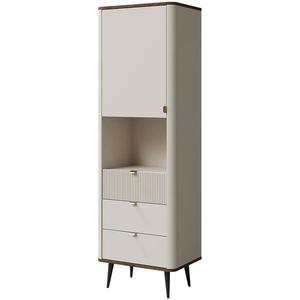 Vitrína Marly 4 ořech/kašmír obraz