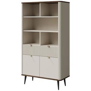 Vitrína Marly 5 ořech/kašmír obraz