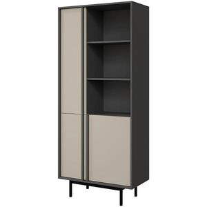 Vitrína Alsy 2 béžová světlý/antracit obraz