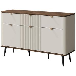 Komoda 130 Marly 10 3d3s ořech/kašmír obraz