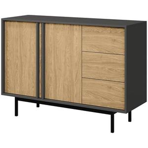 Komoda 120 Alsy 7 olejovaný dub/antracit obraz