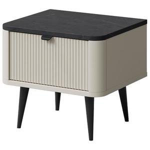 Noční stolek Marly 17 kašmír/šedý kámen obraz