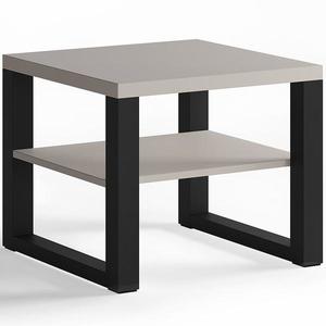 Konferenční stolek Mona 600 + polička kašmír/černá obraz