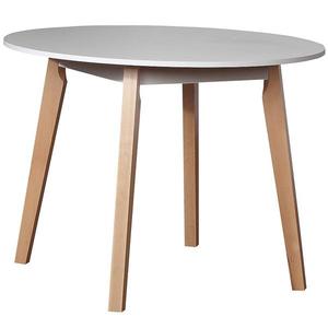 Stůl ST-57 FI 90 bílá/přírodní buk obraz