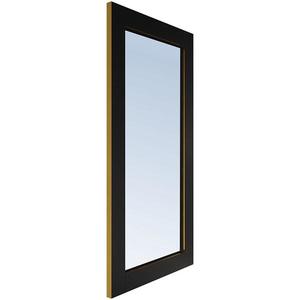 Zrcadlo Vemo závěsný vertikální černá + zlatá dýha obraz