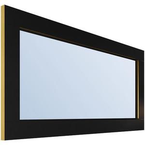 Zrcadlo Vemo závěsný úroveň černá + zlatá dýha obraz