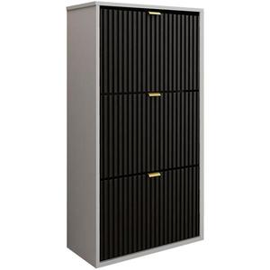 Botník Laro I stojací bílá/černá/zlatá obraz