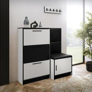 Botník Kpl Foli bílá + černá ekokůže (Madryt 1100) obraz