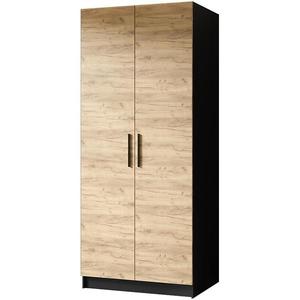 Skříň Gold 2D černá/dub craft zlatá obraz