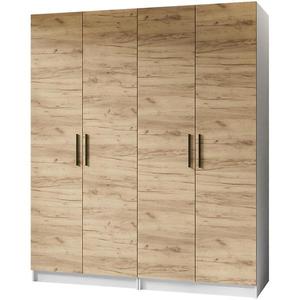 Skříň 2x Gold 2D bílá/dub craft zlatá obraz