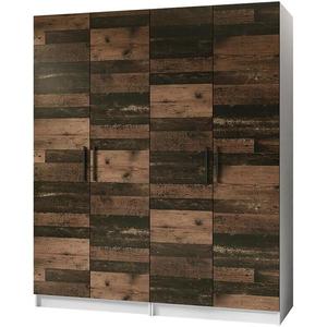 Skříň 2x Gold 2D bílá/old style obraz