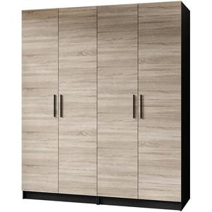 Skříň 2x Gold 2D černá/dub sonoma obraz