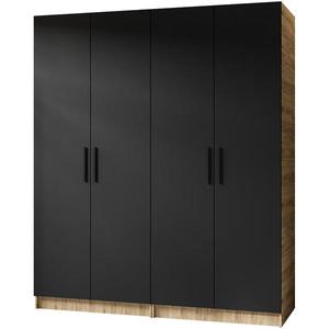 Skříň 2x Gold 2D dub craft zlatá/černá obraz