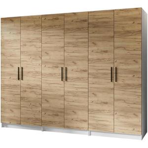 Skříň 3x Gold 2D bílá/dub craft zlatá obraz