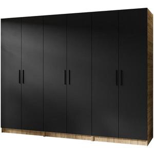 Skříň 3x Gold 2D dub craft zlatá/černá obraz