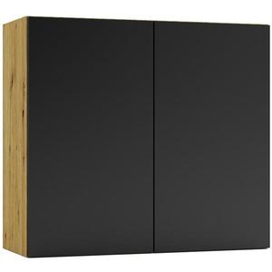 Kuchyňská skříňka Cosmo Isabel W80 černý hrášek/dub artisan obraz