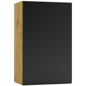 Kuchyňská skříňka Cosmo Isabel W45 P/L černý hrášek/dub artisan obraz