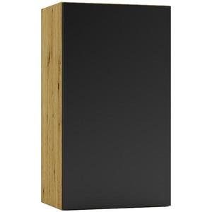 Kuchyňská skříňka Cosmo Isabel W40 P/L černý hrášek/dub artisan obraz