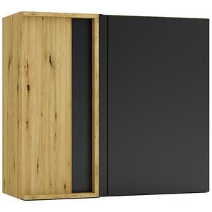 Kuchyňská skříňka Cosmo Isabel Wnp P/L černý hrášek/dub artisan obraz