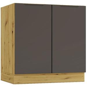 Kuchyňská skříňka Cosmo Isabel D80zl černý hrášek/dub artisan obraz