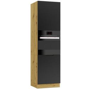 Kuchyňská skříňka Cosmo Isabel D60 Pk/2133 P/L černý hrášek/dub artisan obraz